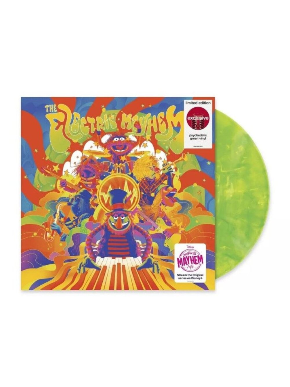 Muppets Electric Mayhem Psychedelic Green Vinyl LP Target Exclusive Disney Music